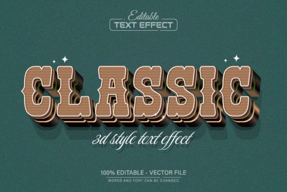 Classic 3D Retro Vintage Text Effect: Your All-in-One Design Solution
