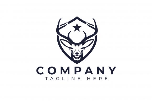 Designing with Strength: The Deer Shield Logo Design