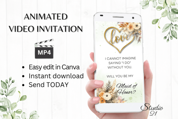 Effortless Fall Maid of Honor Proposals with Digital Invitations