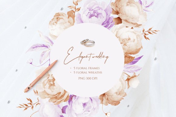 Elegant Peony Frames for Wedding Stationery & Beyond