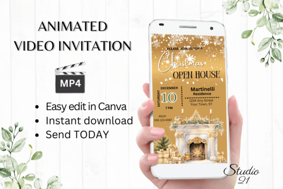 Host a Festive Christmas Open House with a Stunning Digital Invitation