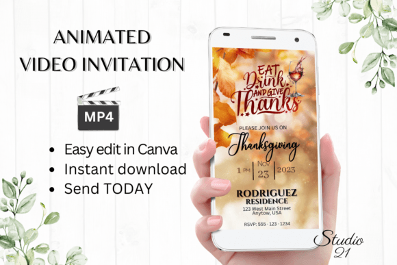 Modern Thanksgiving Invitations: A Digital Evite Template Guide