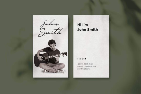 Perfecting Your Musician Brand: The Singer or a Guitarist Business Card Design Template