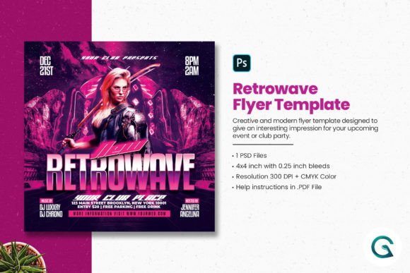 Retrowave Flyer: Neon-Soaked Design for Instant Impact