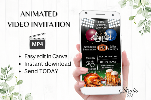 Score Big with Your Thanksgiving Football Invite This Year