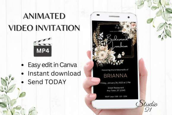 Set the Scene for Autumnal Elegance with This Digital Invitation