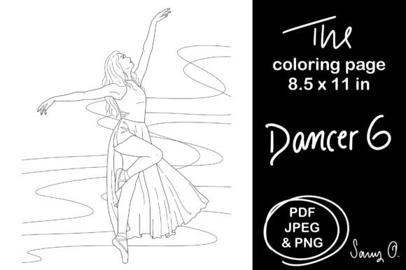 The Graceful Artistry of a Dancing Ballerina Illustration
